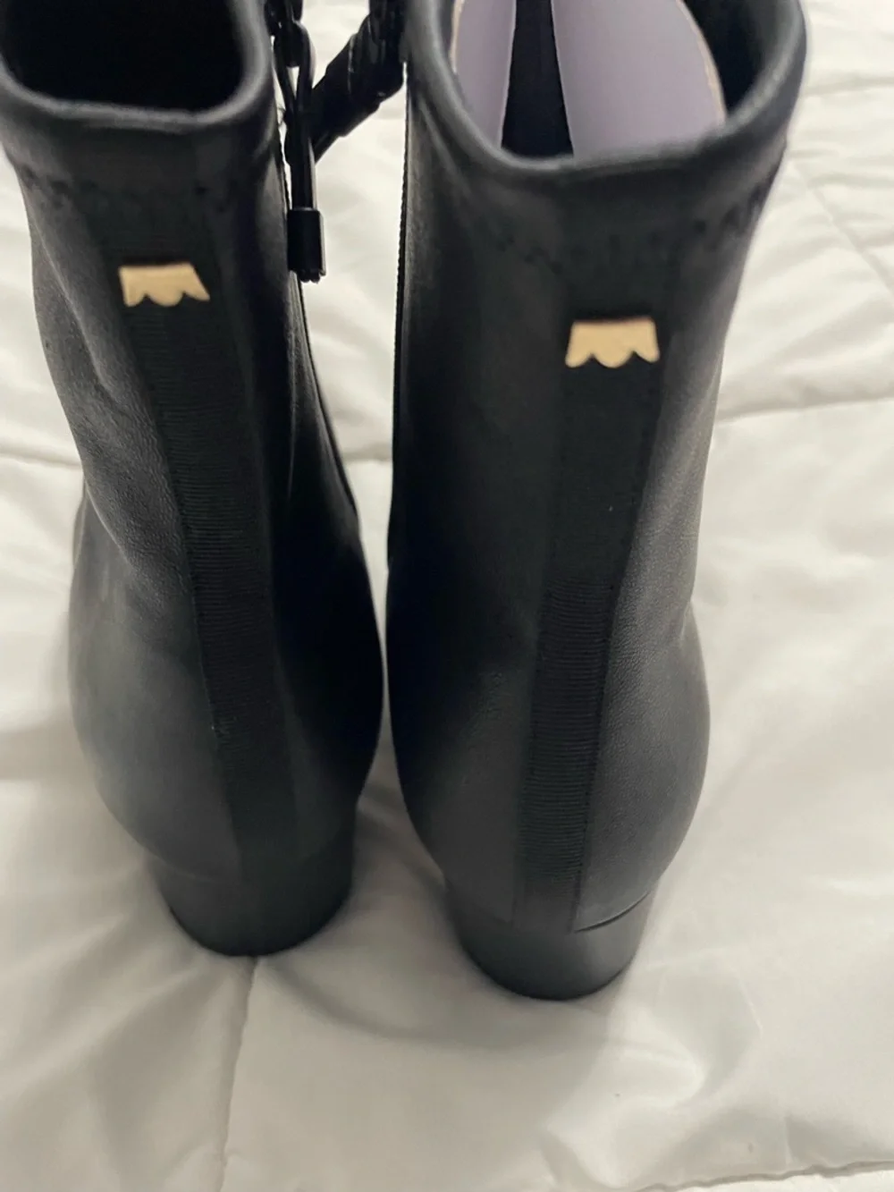Birdies Black Leather Ankle Booties - Picture 3 of 10
